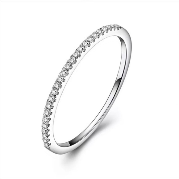 New 925 Silver Diamond Eternity Stackable Ring - Picture 4 of 4